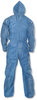 A Picture of product KCC-58513 KleenGuard™ A20 Breathable Particle Protection Coveralls Elastic Back Wrist/Ankle Hooded Large, Blue, 24/Carton