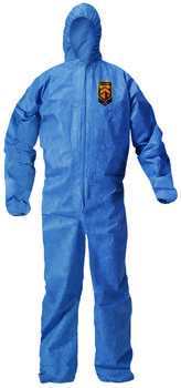 KleenGuard™ A20 Breathable Particle Protection Coveralls Zip Front, Hood, Elastic Back, Wrists, Ankles, 2X-Large, Blue, 24/Carton