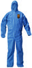 A Picture of product KCC-58515 KleenGuard™ A20 Breathable Particle Protection Coveralls Zip Front, Hood, Elastic Back, Wrists, Ankles, 2X-Large, Blue, 24/Carton