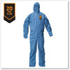 A Picture of product KCC-58517 KleenGuard™ A20 Breathable Particle Protection Coveralls Zip Front, Hood, Elastic Back, Wrists, Ankles, 4X-Large, Blue, 20/Carton