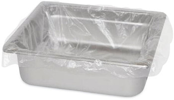 AmerCareRoyal® Steam Pan Liners for 1/3-Size Pans, Includes Twist-Ties, 18" x 14", Clear, 250/Carton