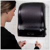 A Picture of product SJM-T7400TBK San Jamar® Simplicity Mechanical Roll Towel Dispenser 15.25 x 13 10.25, Black