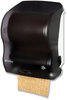 A Picture of product SJM-T7400TBK San Jamar® Simplicity Mechanical Roll Towel Dispenser 15.25 x 13 10.25, Black