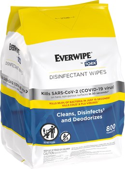 Everwipe® by Tork® Disinfectant Wipe Jumbo Rolls.  2 Rolls per case.  400' per roll.