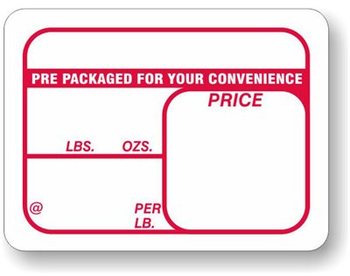 Write On Price Label. 1.25" x 2.0". 1000 labels/roll.