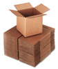 A Picture of product UNV-666 Universal® Brown Corrugated Cubed Fixed-Depth Shipping Boxes Regular Slotted Container (RSC), Small, 6" x Kraft, 25/Bundle