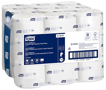 Tork OptiServe High Capacity Coreless Toilet Paper. 2-Ply. White. Bath Tissue.