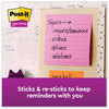 A Picture of product MMM-R440NPSS Post-it® Pop-up Notes Super Sticky Refill Note Ruled, 4" x Neon Pink, 90 Sheets/Pad, 5 Pads/Pack