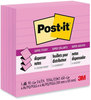 A Picture of product MMM-R440NPSS Post-it® Pop-up Notes Super Sticky Refill Note Ruled, 4" x Neon Pink, 90 Sheets/Pad, 5 Pads/Pack