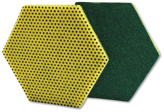 Scotch-Brite™ Dual Purpose Scour Pad 5 x 5.75, Green/Yellow, 15/Carton