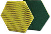 A Picture of product MMM-96HEX Scotch-Brite™ Dual Purpose Scour Pad 5 x 5.75, Green/Yellow, 15/Carton