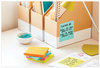 A Picture of product MMM-R440WASS Post-it® Pop-up Notes Super Sticky Refill Note Ruled, 4" x Aqua Wave, 90 Sheets/Pad, 5 Pads/Pack