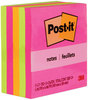 A Picture of product MMM-6755LAN Post-it® Notes Original Pads in Poptimistic Colors Collection 4" x 100 Sheets/Pad, 5 Pads/Pack