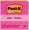 A Picture of product MMM-6755LAN Post-it® Notes Original Pads in Poptimistic Colors Collection 4" x 100 Sheets/Pad, 5 Pads/Pack