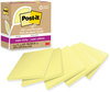 A Picture of product MMM-654R5SSCY Post-it® Notes Super Sticky 100% Recycled Paper 3" x Canary Yellow, 70 Sheets/Pad, 5 Pads/Pack