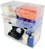 A Picture of product DEF-350501 deflecto® Stackable Cube Organizer Double Plastic, 12 x 6 Clear