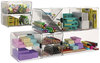 A Picture of product DEF-350501 deflecto® Stackable Cube Organizer Double Plastic, 12 x 6 Clear