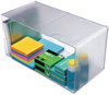 A Picture of product DEF-350501 deflecto® Stackable Cube Organizer Double Plastic, 12 x 6 Clear