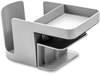 A Picture of product DEF-400000 deflecto® Standing Desk Cup Holder Organizer Two Sections, 3.94 x 7.04 3.54, Gray