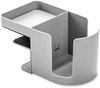 A Picture of product DEF-400000 deflecto® Standing Desk Cup Holder Organizer Two Sections, 3.94 x 7.04 3.54, Gray