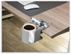 A Picture of product DEF-400000 deflecto® Standing Desk Cup Holder Organizer Two Sections, 3.94 x 7.04 3.54, Gray