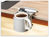 A Picture of product DEF-400000 deflecto® Standing Desk Cup Holder Organizer Two Sections, 3.94 x 7.04 3.54, Gray