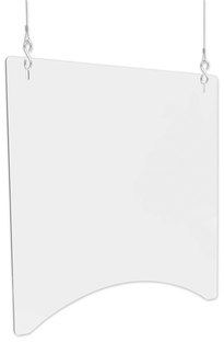 deflecto® Hanging Barrier 23.75" x Acrylic, Clear, 2/Carton