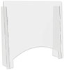 A Picture of product DEF-PBCTA2724P deflecto® Counter Top Barrier with Pass Thru, 27" x 6" 23.75", Acrylic, Clear, 2/Carton