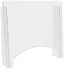 A Picture of product DEF-PBCTPC2724P deflecto® Counter Top Barrier with Pass Thru, 27" x 6" 23.75", Polycarbonate, Clear, 2/Carton