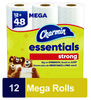 A Picture of product PGC-03156 Charmin® Essentials Strong™ Bathroom Tissue Septic Safe, 1-Ply, White, 429/Roll, 12 Rolls/Pack