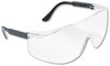 A Picture of product CRW-TC110 MCR™ Safety Tacoma® Glasses Wraparound Black Plastic Frame, Clear Lens