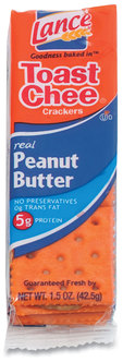 Lance® Toast Cheese Crackers Peanut Butter, 1.5 oz Packet, 24/Box