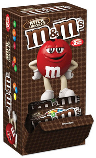 M & M's® Chocolate Candies Milk Individually Wrapped, 1.69 oz, 36/Box