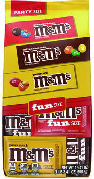 M & M's® Milk Chocolate, Peanut Butter Variety Pack Fun Size Candy Assortment and M'S 19.41 oz Bag