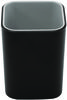 A Picture of product AVT-37680 Advantus Fusion Pencil Cup Plastic, 2.99 x 3.96, Black/Gray