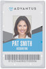 A Picture of product AVT-97100 Advantus Clear ID Card Holder Horizontal, 2.31" x 3.69" 2.13" 3.38" Insert, 25/Pack