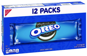 Nabisco® Oreo® Cookies Single Serve Packs Chocolate, 2.4 oz Pack, 6 Cookies/Pack, 12 Packs/Box