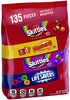 A Picture of product SKT-29689 MARS Skittles, Starburst & Life Savers Fun Size Fruity Candy Assortment and 45.85 oz Bag, 135 Pieces, Individually Wrapped