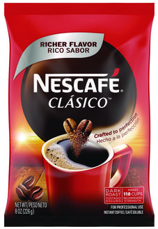 Nescafé® Clasico™ Dark Roast Instant Coffee 8 oz Pouch