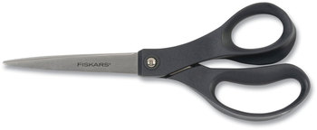 Fiskars® Everyday Scissors 8" Long, 3.75" Cut Length, Straight Black Handle