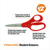 A Picture of product FSK-1068911 Fiskars® Student Scissors Pointed Tip, 7" Long, Offset Assorted Color Handle