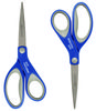 A Picture of product ACM-17836 Westcott® Scissors with Antimicrobial Protection 8" Long, 3.25" Cut Length, Straight Blue/Gray Handle, 2/Pack