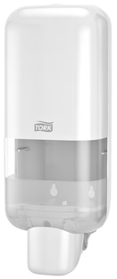 Tork Soap and Sanitizer Dispenser. White. 6/case. MUST PURCHASE IN INCREMENTS OF 6.