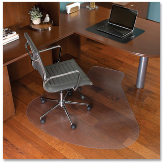 ES Robbins® EverLife® Workstation Chair Mat for Hard Floors With Lip, 66 x 60, Clear