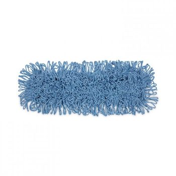 Boardwalk® Cotton/Synthetic Looped-End Dust Mop Head. 24 X 5 in. Blue.