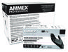 A Picture of product AXC-ABNPF44100 AMMEX® Professional Powder-Free Nitrile Exam Gloves. Size Medium. 3 mil. Black. 100/box.