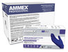 A Picture of product AXC-AINPF44100 AMMEX® Professional Powder-Free Nitrile Exam Gloves. Size Medium. 3 mil. Indigo. 100/box.