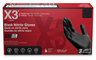 A Picture of product AXC-BX348100 X3® by AMMEX® Industrial Nitrile Gloves Powder-Free, 3 mil, X-Large, Black, 100/Box, 10 Boxes/Carton