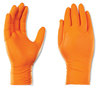 A Picture of product AXC-GWON46100 GloveWorks® by AMMEX® Heavy-Duty Industrial Powder-Free Disposable Nitrile Gloves. Size Large. 8 mil. Orange. 100 gloves/box, 10 boxes/carton.