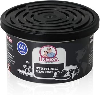 IKEDA Scents Car Air Freshener. 1.5 oz. New Car scent. 4 cans/pack.